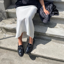 Load image into Gallery viewer, Copenhagen Black Leather and Patent Loafer with Bow|CS7057
