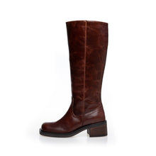 Load image into Gallery viewer, Copenhagen Brown Leather Tall Boot|CS8746
