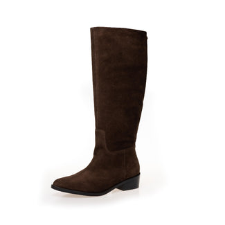 Copenhagen Dark Brown Suede Tall Boot|CS8843