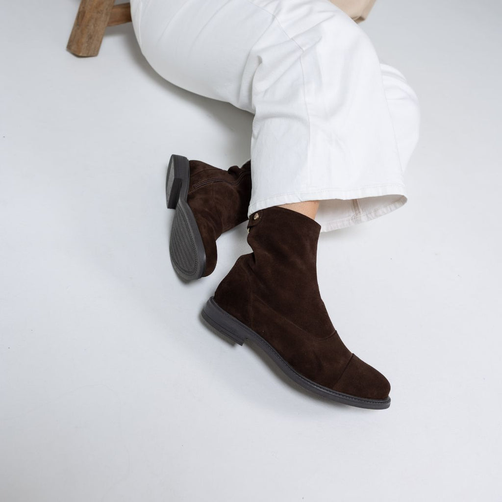 Copenhagen Dark Brown Suede Ankle Boot|CS9167