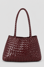 Load image into Gallery viewer, Ellyla Woven Burgundy Leather Bag|SELINALHBU
