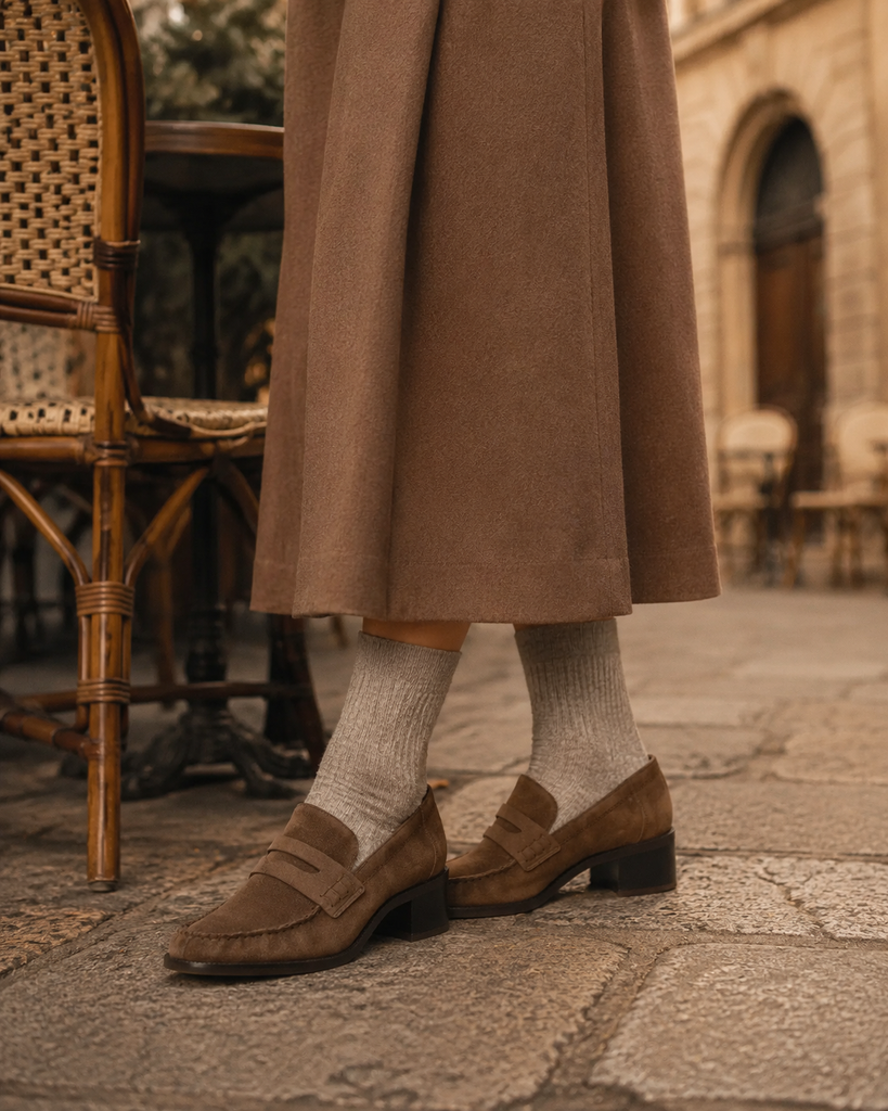 Paul Green Brown Suede Loafer|1260005