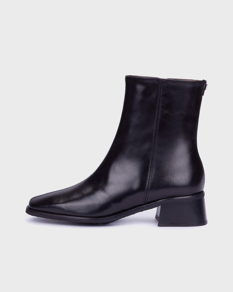 Wonders Black Ankle Boot|D1601NE