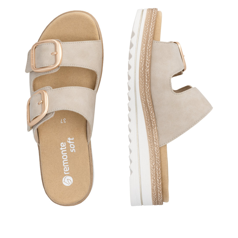 Remonte Beige Comfort Sandal|D0Q6662