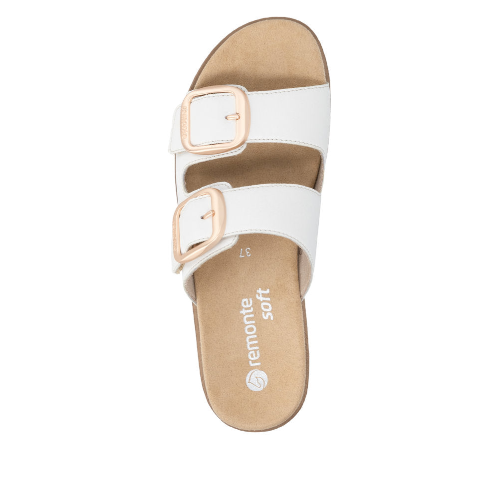 Remonte White Mini Wedge Sandal|D0Q6680