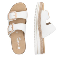 Load image into Gallery viewer, Remonte White Mini Wedge Sandal|D0Q6680
