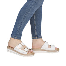Load image into Gallery viewer, Remonte White Mini Wedge Sandal|D0Q6680
