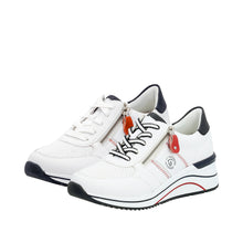 Load image into Gallery viewer, Remonte White Wide Fit Comfort Trainer|D0T0481WH
