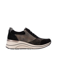 Load image into Gallery viewer, Remonte Wide Fit Black Trainer|D0T2303
