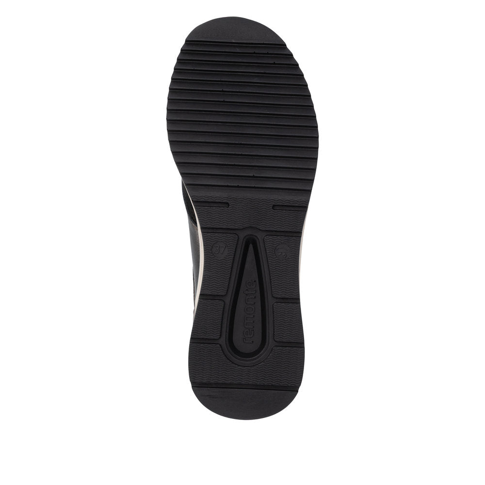 Remonte Wide Fit Black Trainer|D0T2303