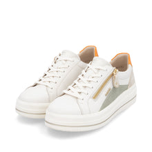 Load image into Gallery viewer, Remonte White and Sage  Platform Trainer|D1C0181M
