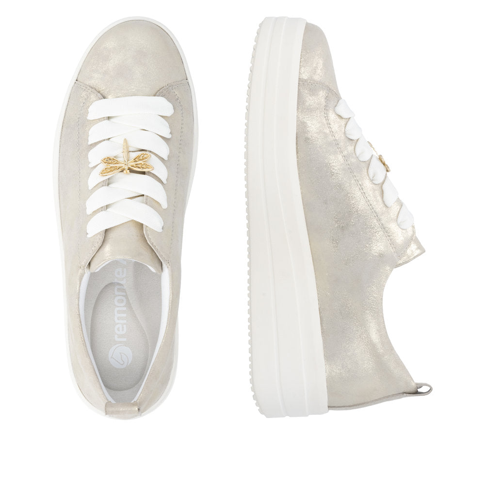Remonte Light Gold Platform  Trainer|D1C0391