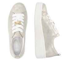 Load image into Gallery viewer, Remonte Light Gold Platform  Trainer|D1C0391
