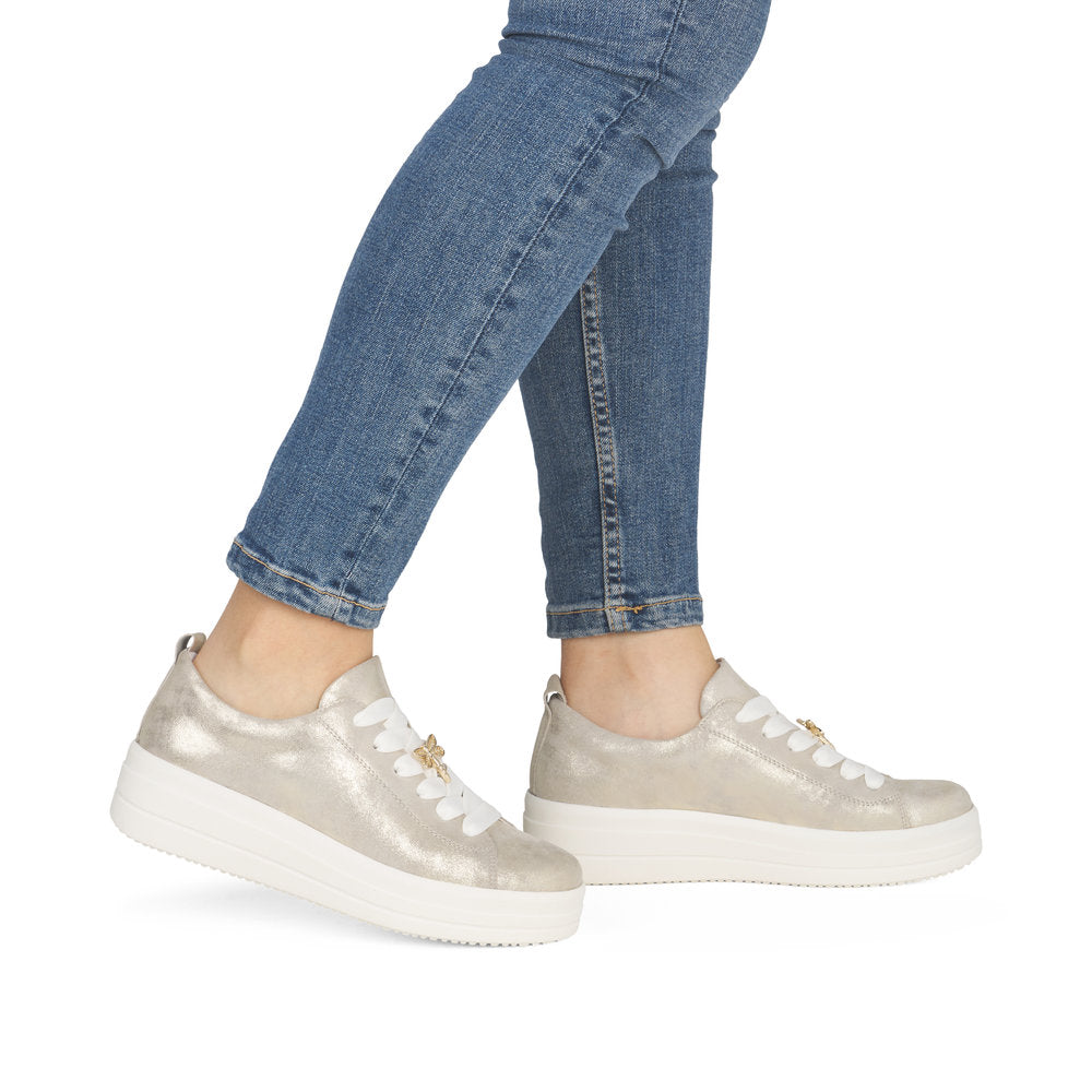Remonte Light Gold Platform  Trainer|D1C0391