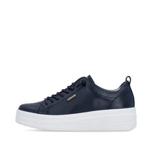 Load image into Gallery viewer, Navy blue sneaker with white sole on a white background
