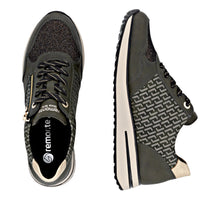 Load image into Gallery viewer, Black athletic shoes with white sole on a white background
