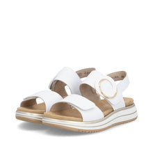 Load image into Gallery viewer, Remonte White Hook and Loop Strap Sandal|D1J6380
