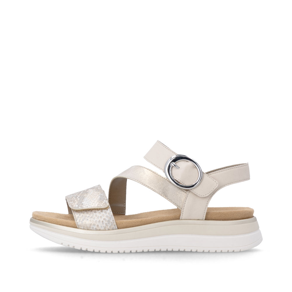 Remonte Metallic Beige Sandal|D1J6490