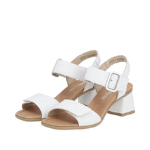 Load image into Gallery viewer, Remonte White Block Heel Sandal|D1K5180W

