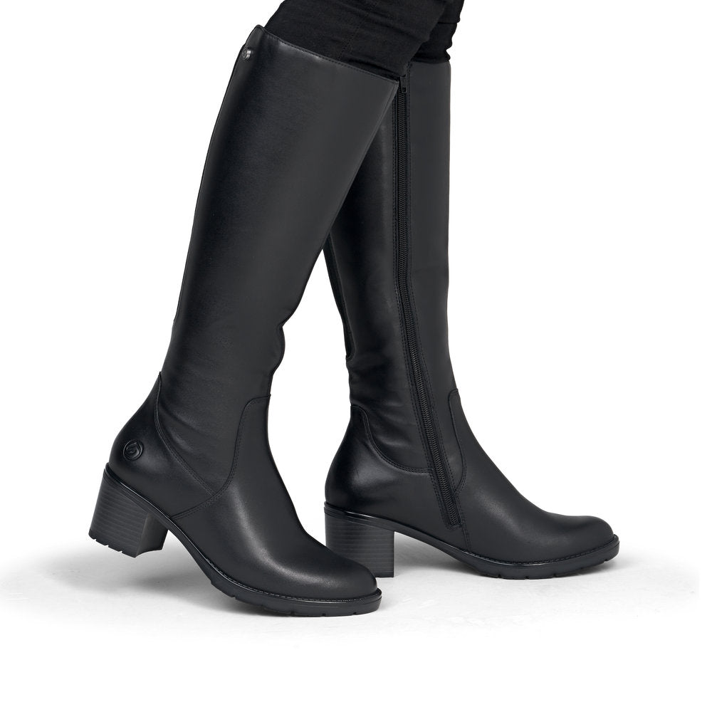 Remonte Black Tall Boot|D2A7800