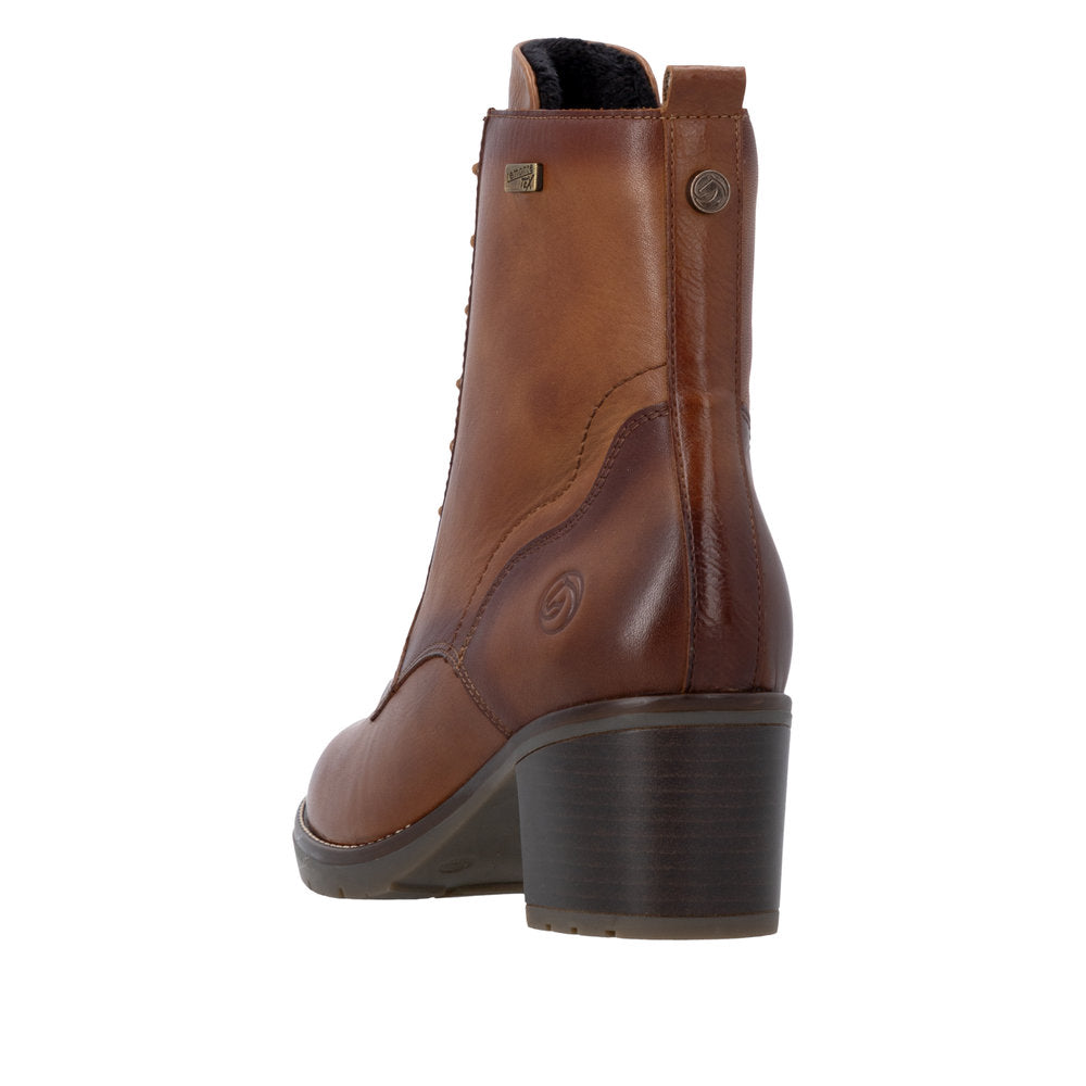 Remonte Brown Block Heel Ankle Boot|D2A8024
