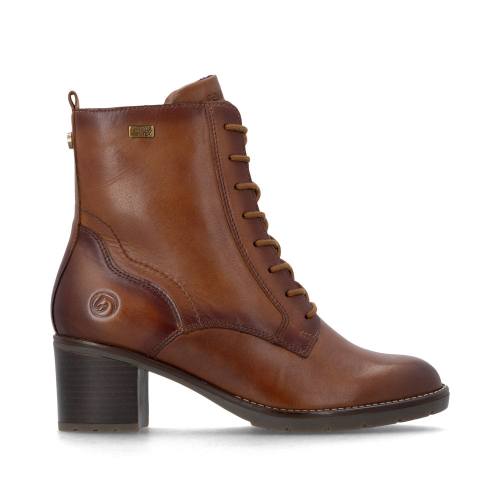 Remonte Brown Block Heel Ankle Boot|D2A8024