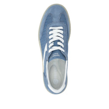 Load image into Gallery viewer, Remonte Blue Cut-Out Suede Trainer |D2C0814
