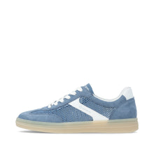Load image into Gallery viewer, Remonte Blue Cut-Out Suede Trainer |D2C0814
