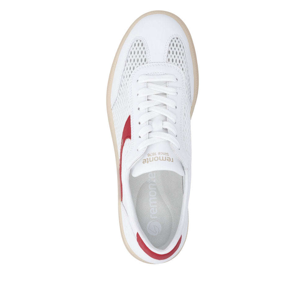 Remonte White and Red Trainer|D2C0880