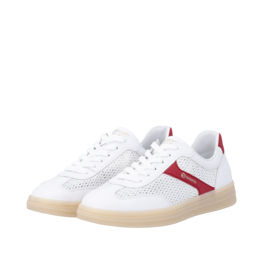 Remonte White and Red Trainer|D2C0880