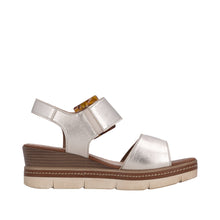 Load image into Gallery viewer, Remonte Light Gold Wedge Sandal|D2L5390
