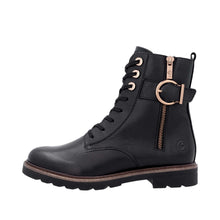 Load image into Gallery viewer, Remonte Black Laced Ankle Boot|D2Q7200
