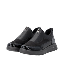 Load image into Gallery viewer, Remonte Black Multi Mini Wedge Shoe|D2V0104
