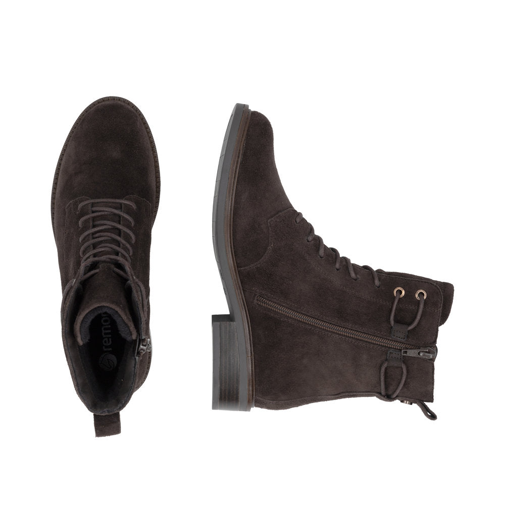 Remonte Brown Suede Ankle Boot|D2W8025