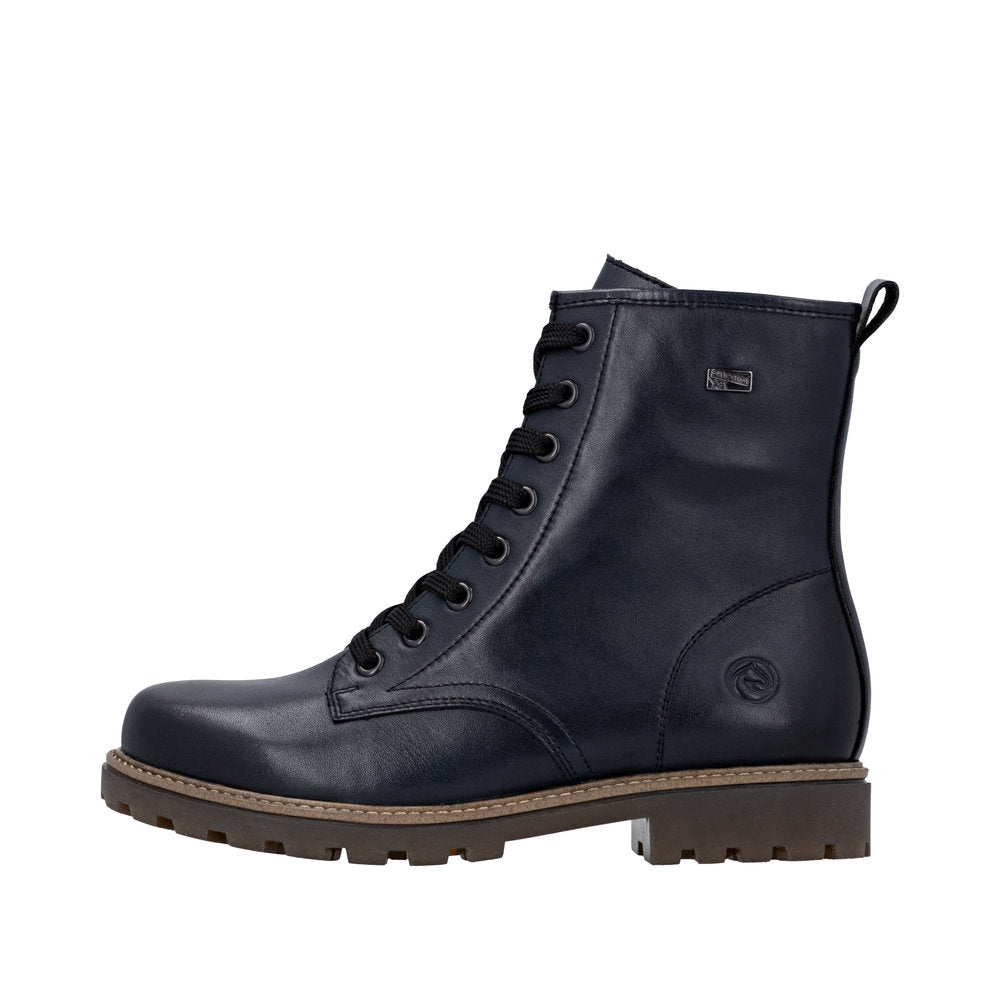 Remonte Wide Fit Navy Laced Ankle Boot|D3C7014