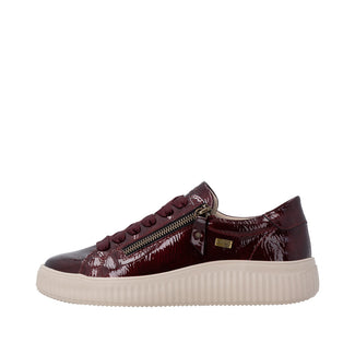 Remonte Patent Burgundy Platform Trainer|D3E0735