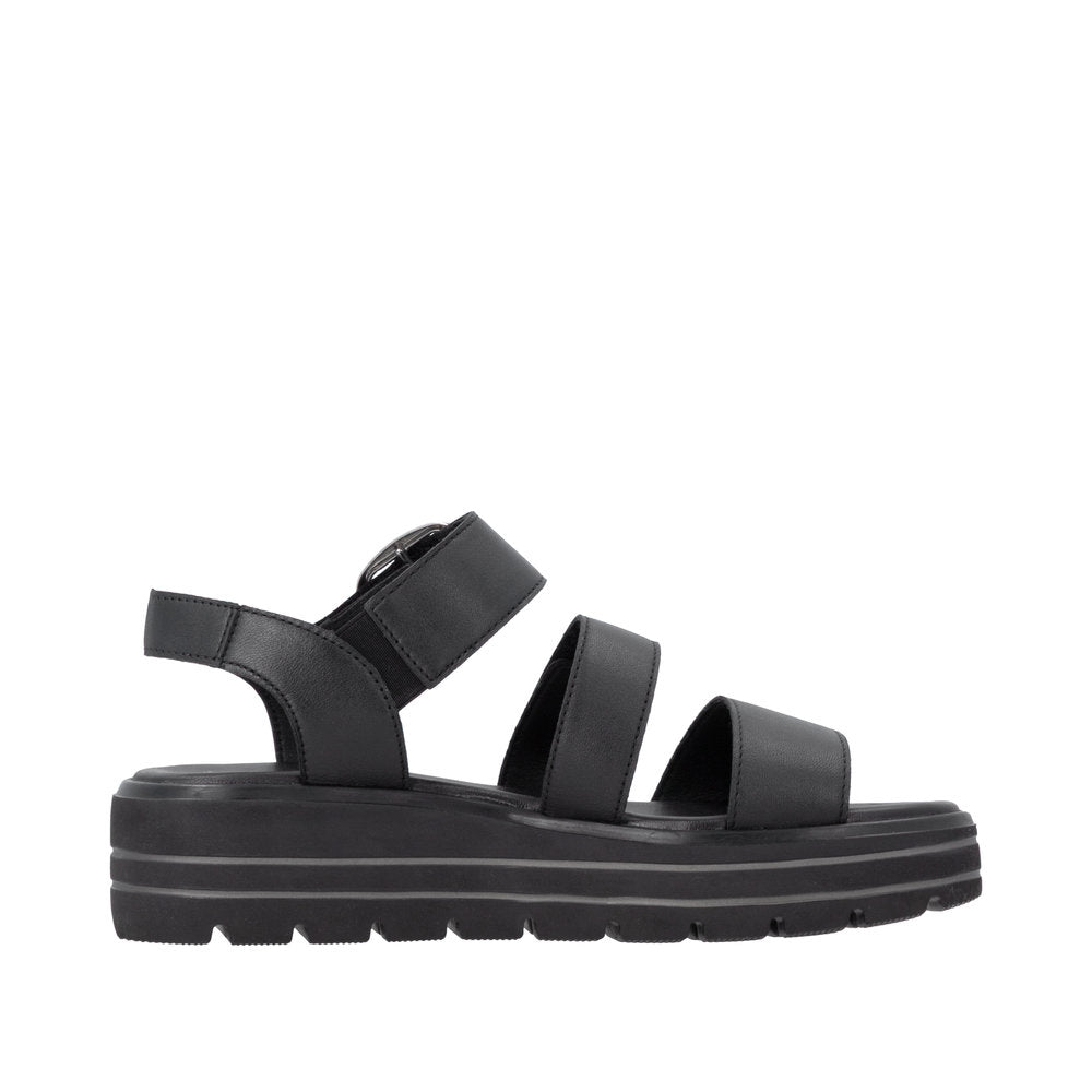 Remonte Black Platform Sandal|D3N5000