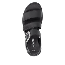 Load image into Gallery viewer, Remonte Black Platform Sandal|D3N5000
