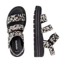 Load image into Gallery viewer, Remonte Cow Print Platform Sandal|D3N5060
