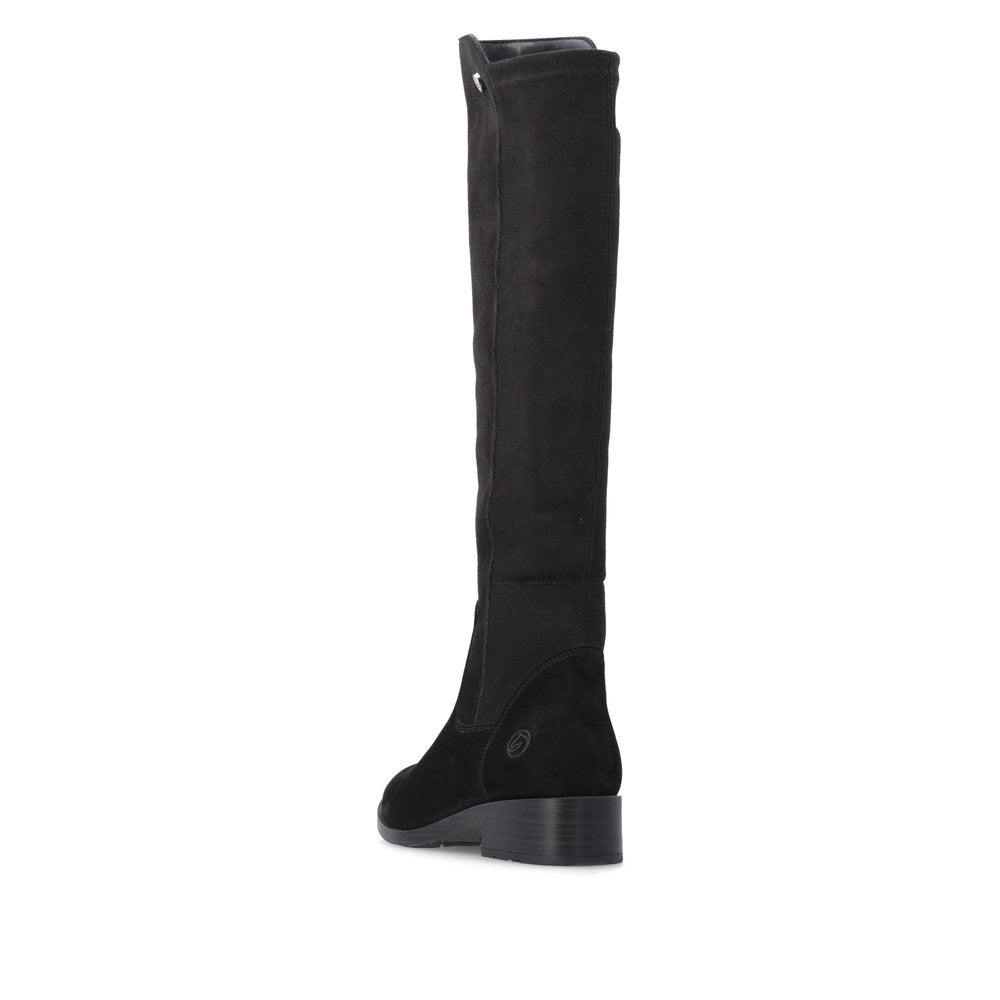Remonte Black Tall Boot |D3U7000
