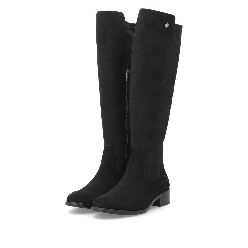 Remonte Black Tall Boot |D3U7000