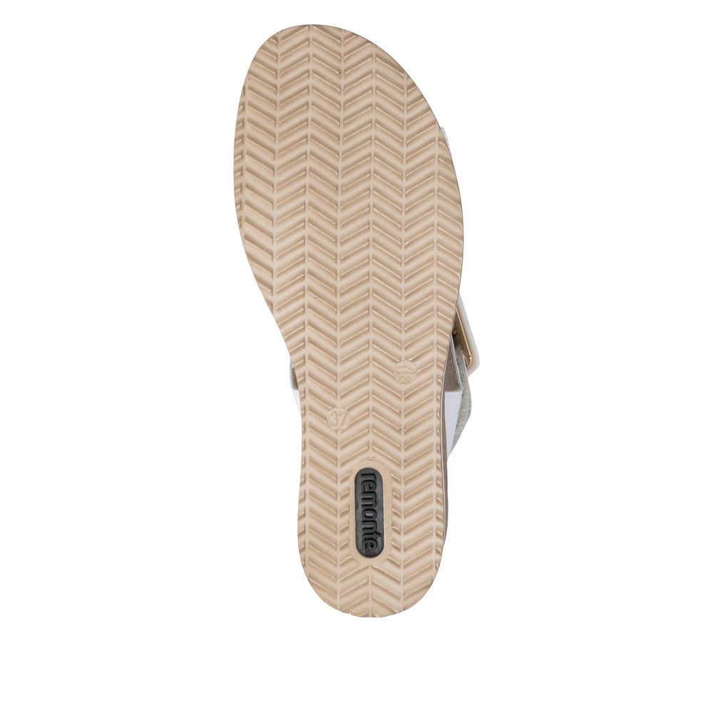 Remonte White Wedge Sandal|D645381