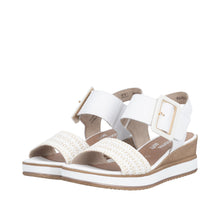 Load image into Gallery viewer, Remonte White Wedge Sandal|D645381
