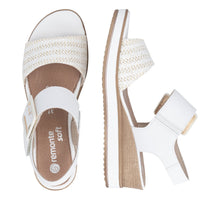 Load image into Gallery viewer, Remonte White Wedge Sandal|D645381
