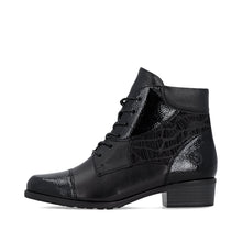 Load image into Gallery viewer, Remonte Black Patchwork Ankle Boot|D688200N
