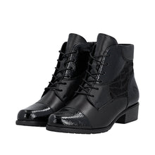 Load image into Gallery viewer, Remonte Black Patchwork Ankle Boot|D688200N
