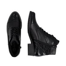 Load image into Gallery viewer, Remonte Black Patchwork Ankle Boot|D688200N
