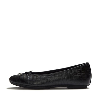 Fitflop Black Croc Ballerina|AAI090