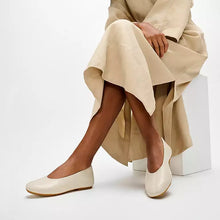 Load image into Gallery viewer, Fitflop High-Cut Beige Soft Leather Ballerina|A0PA99
