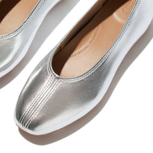 Load image into Gallery viewer, Fitflop High-Cut Metallic Soft Leather Ballerina|A0P011
